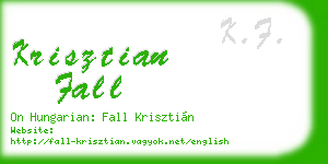 krisztian fall business card
